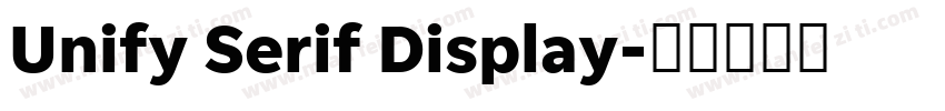 Unify Serif Display字体转换